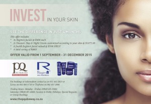 Invest in your Skin – R800 off our RegimA Facial Treatment